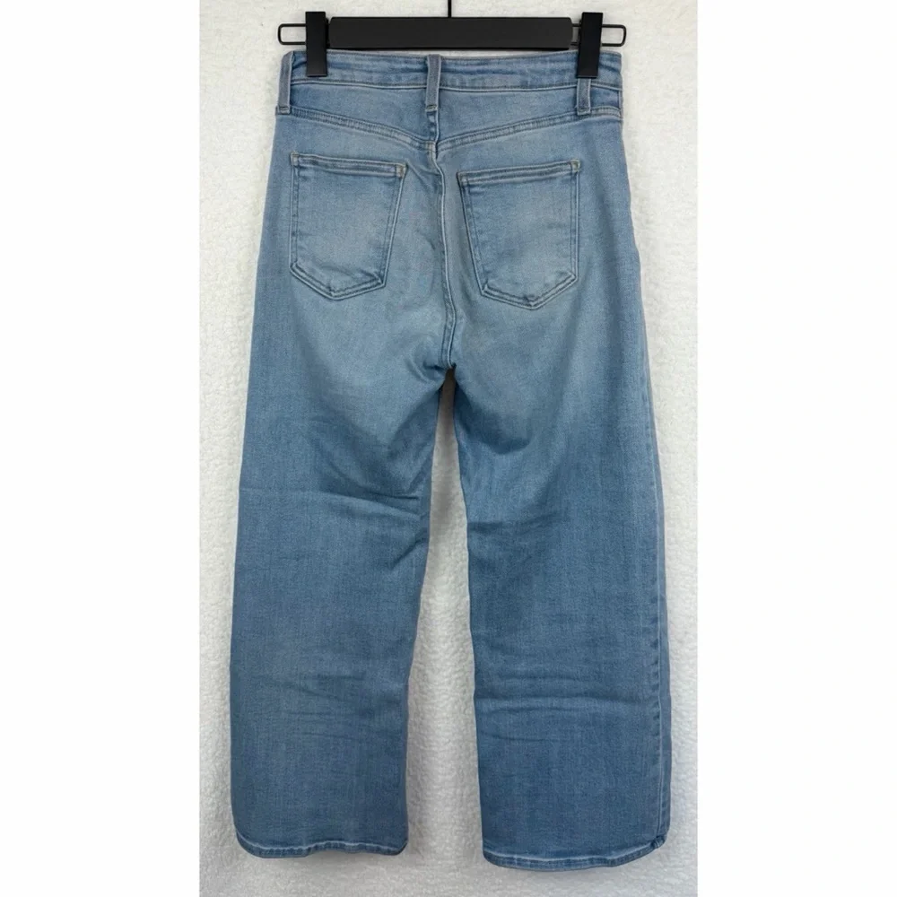 JUST BLACK DENIM • Blue Light Wash High-Waisted Wide-Leg Jeans, 25 - Picture 9 of 14